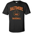 thumbnail image 1 of Baltimore Classic Baseball Arch Basic Cotton T-Shirt - 2X-Large - Black, 1 of 6