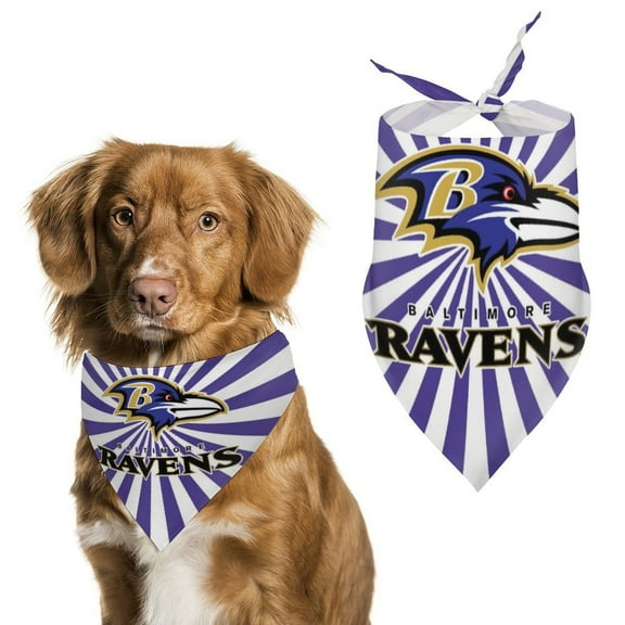 Baltimore Dog Bandana Football Pattern Dog Scarf Adjustable Pet Bandanas for Pet Dog Cat Christmas Gift