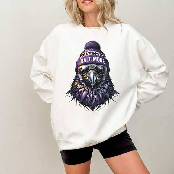 Baltimore Football Sweatshirt, Ravens Fan Gift, Maryland Sports Apparel, Football Team Wear, Crewneck Jumper