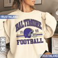 Baltimore Football Sweatshirt, Shirt Style 90s Unisex Crewneck, Graphic