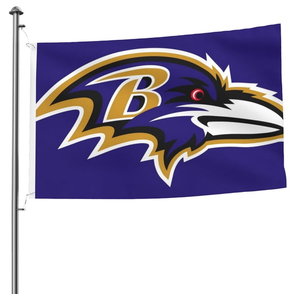 Baltimore Football Team Custom Double Sided Flag 5x8ft, Game Day Support Flag Hanging Outdoor Garden Hanging Flag, Football Fan Home Indoor and Outdoor Decor