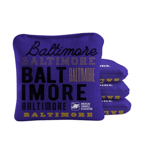 Baltimore Football Vintage Gameday Synergy Pro Cornhole Bags