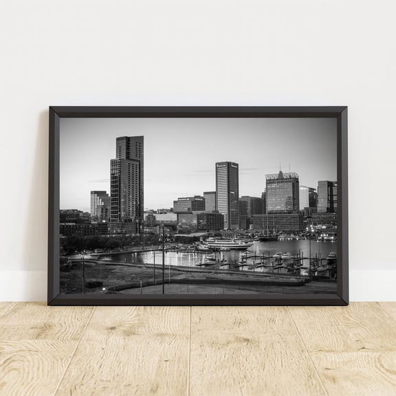 Baltimore Inner Harbor Skyline Photography Poster Unframed Paper Print