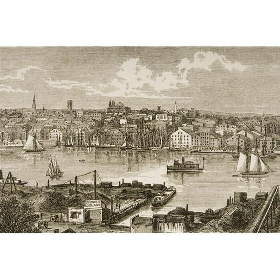 Baltimore Maryland In 1870S From American Pictures Drawn with Pen & Pencil by Rev Samuel Manning Circa 1880 Poster Print