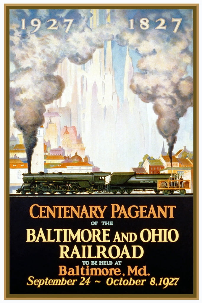 Baltimore Maryland Ohio Railroad Centenary Pageant 1927 Train ...