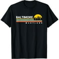 thumbnail image 1 of Baltimore Maryland Skyline Souvenirs Vintage Retro T-ShirtMen and women, Black T-shirt, size: Extra large, 1 of 4