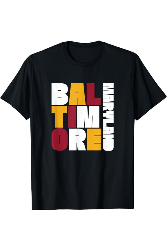 Baltimore Maryland Souvenir T-ShirtMen and women, Black T-shirt, size: Extra large