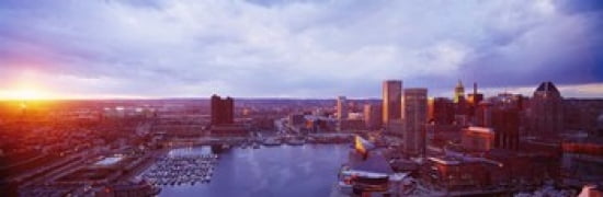 Baltimore Maryland USA Canvas Art - Panoramic Images (36 x 12)