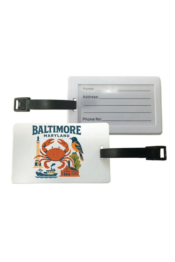 Baltimore Maryland Vintage Design Souvenir Luggage Tag