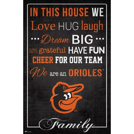 Baltimore Orioles 17'' x 26'' In This House Sign