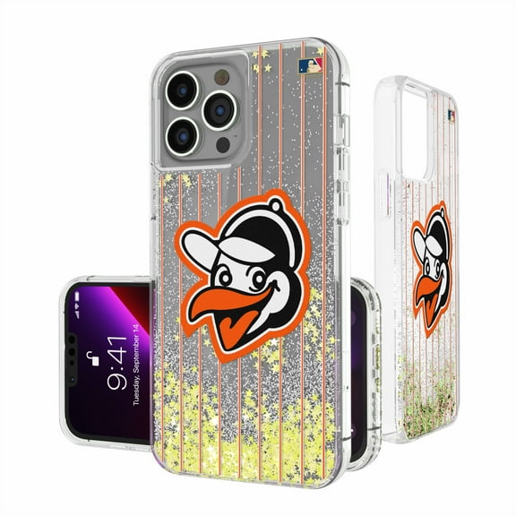 Baltimore Orioles 1955 Cooperstown Pinstripe iPhone Glitter Case