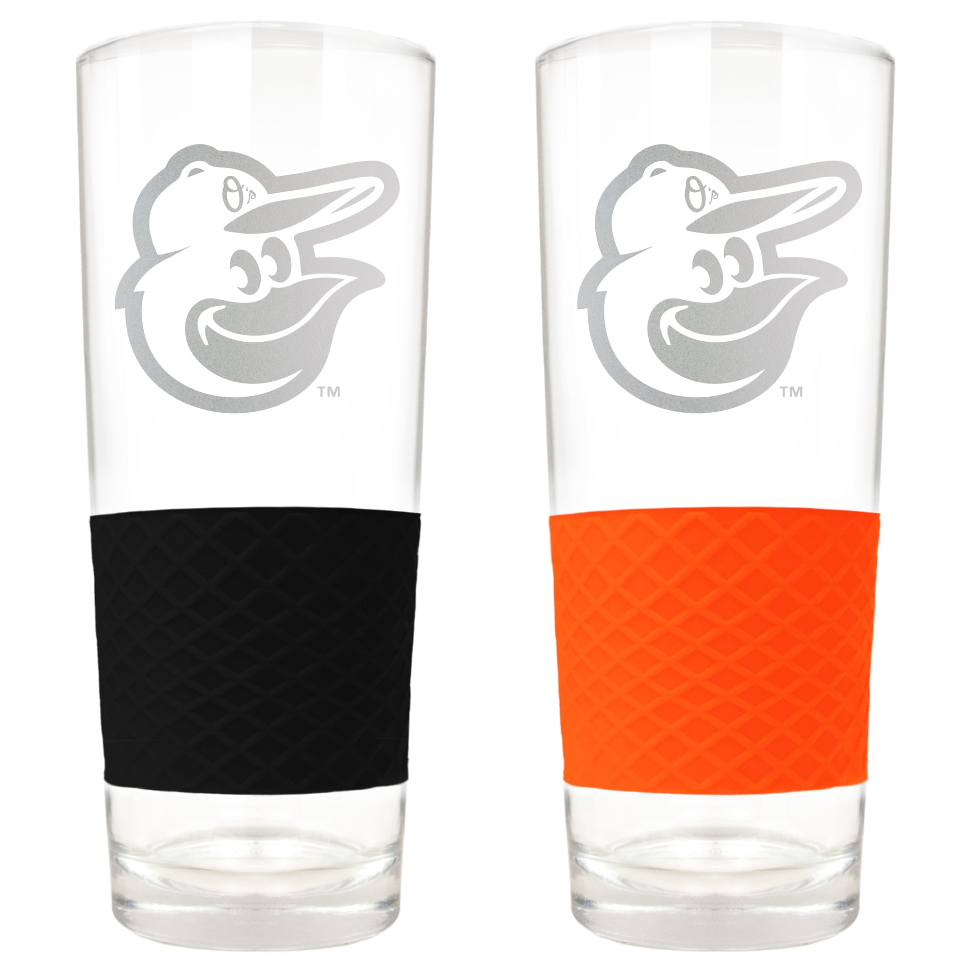 Baltimore Orioles 22oz Logo Score Pint Glass Two Piece Set