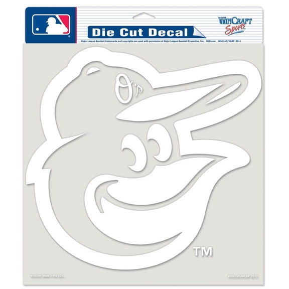 Baltimore Orioles Die-Cut Decal - 8"x8" White by Wincraft, Inc.