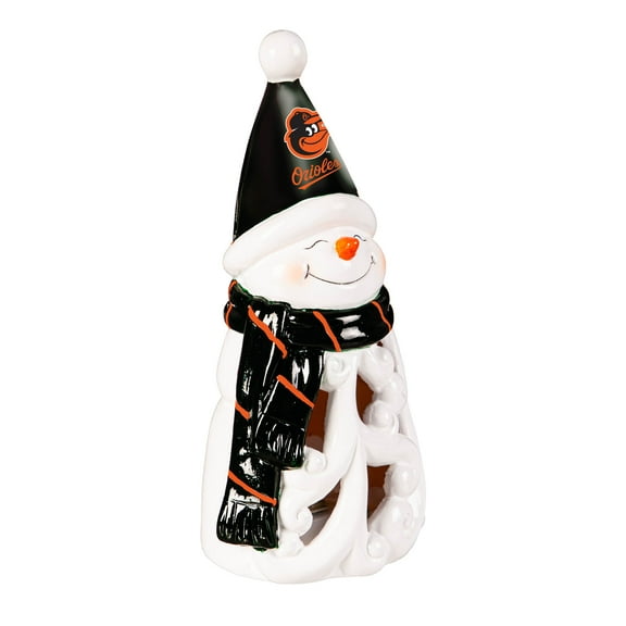 Baltimore Orioles LED 8" Snowman Lit Garden Statue