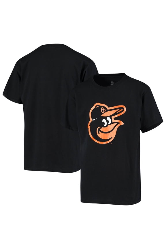 Youth Stitches Black Baltimore Orioles Team Logo T-Shirt