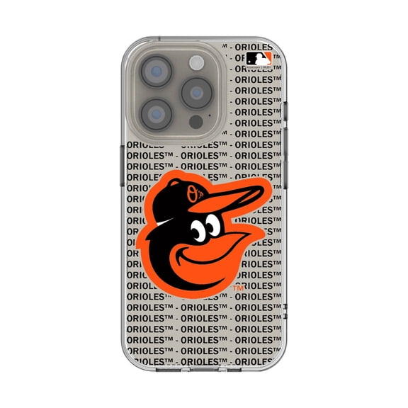 Baltimore Orioles Text Backdrop Clear iPhone Case