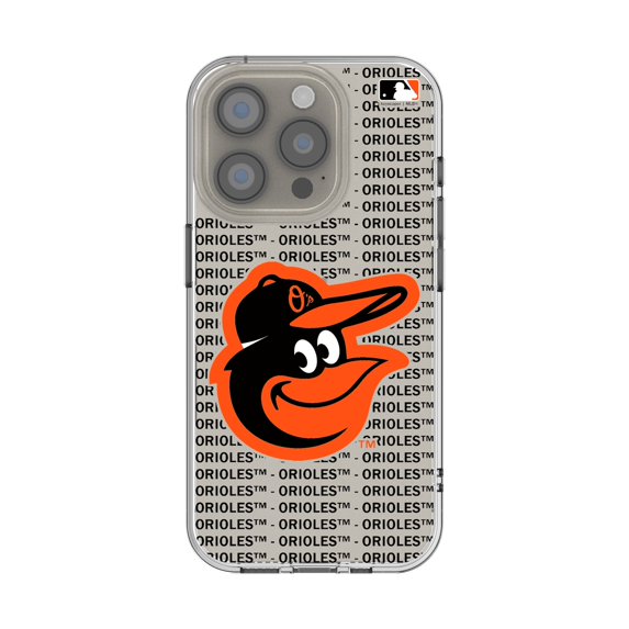 Baltimore Orioles Text Backdrop Clear iPhone Case