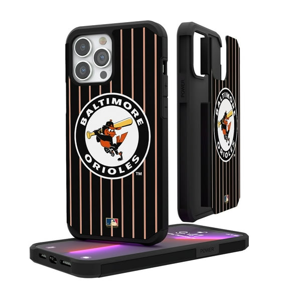 Baltimore Orioles Walsh Bird Logo iPhone Pinstripe Cooperstown Design Rugged Case
