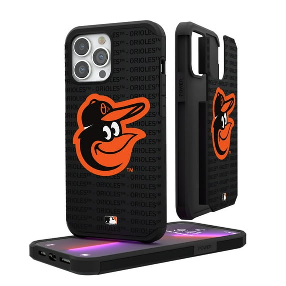 Baltimore Orioles iPhone Text Backdrop Rugged Case