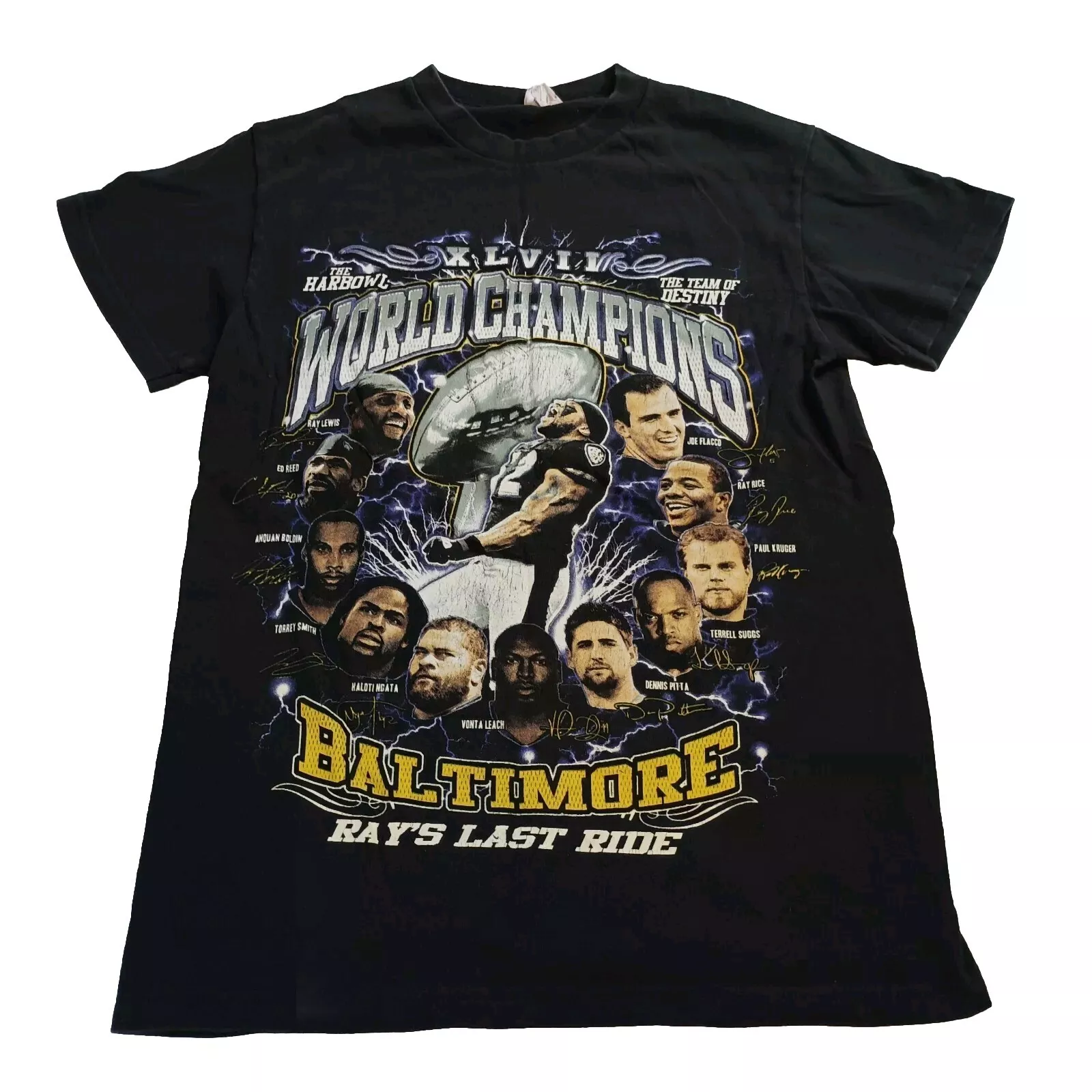 Baltimore R.A.V.E.N.S Men'S T Shirt Shirt, Size 2Xl, Tee Royal Blue New