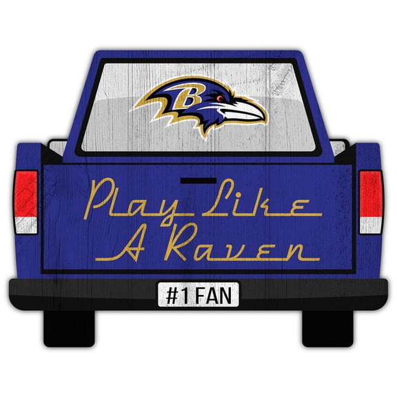 Baltimore Ravens 12'' x 12'' Truck Back D-cor