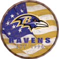 thumbnail image 1 of Baltimore Ravens 16" Flag Barrel Top Sign, 1 of 1