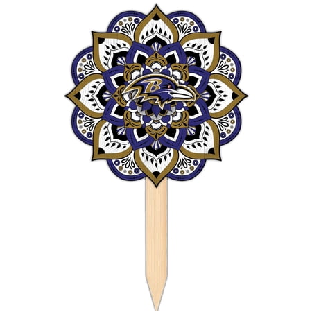 Baltimore Ravens 18'' x 12'' Mandala Yard Stake