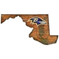 thumbnail image 1 of Baltimore Ravens 23.5" x 23.5" Distressed State with Logo Sign, 1 of 2