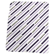 Logo Brands Baltimore Ravens 50 x 60 Classic Vertical Stripe Fleece Throw Blanket