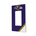thumbnail image 1 of Baltimore Ravens Diagonal Stripe Single Rocker Light Switch Plate, 1 of 4
