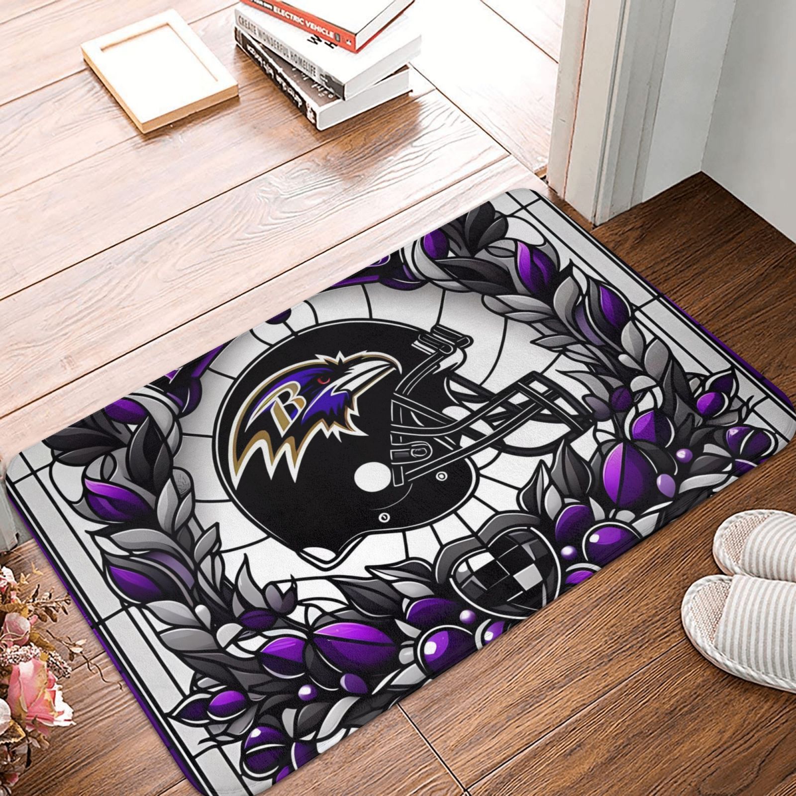 Baltimore_Ravens Football Team Logo Doormat，Nonslip Mat