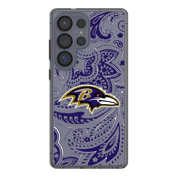 Baltimore Ravens Galaxy Clear Paisley Design Case