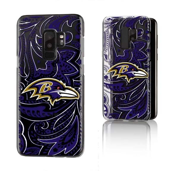 Baltimore Ravens Galaxy Clear Paisley Design Case
