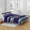 thumbnail image 1 of Baltimore Ravens Heathered Stripe 3-Piece Full/Queen Bed Set, 1 of 3