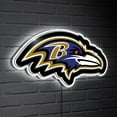 thumbnail image 1 of Baltimore Ravens LED Team Logo Shaped Lighted Wall Sign, 1 of 2