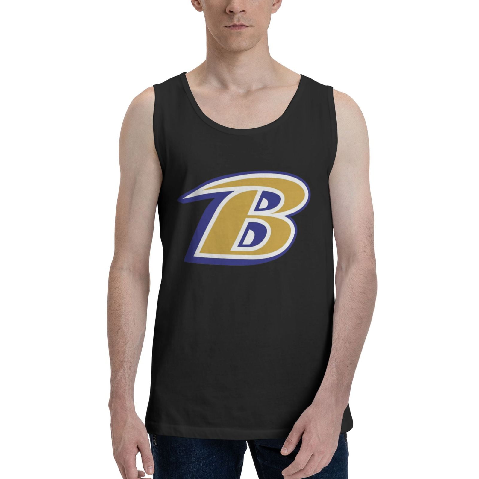 Baltimore_Ravens Men's Workout Tank Tops Sleeveless Quick Dry Gym