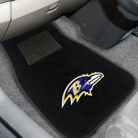 Baltimore Ravens NFL 2-pc Embroidered Car Mat Set