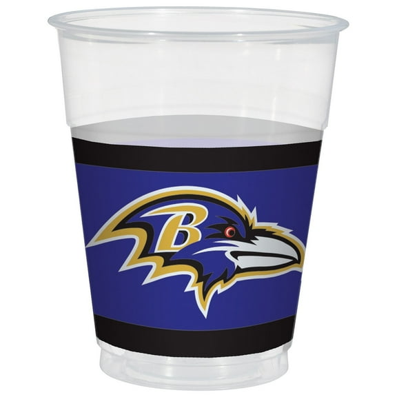 Baltimore Ravens NFL Football Sports Party 16 oz. Clear Plastic Cups
