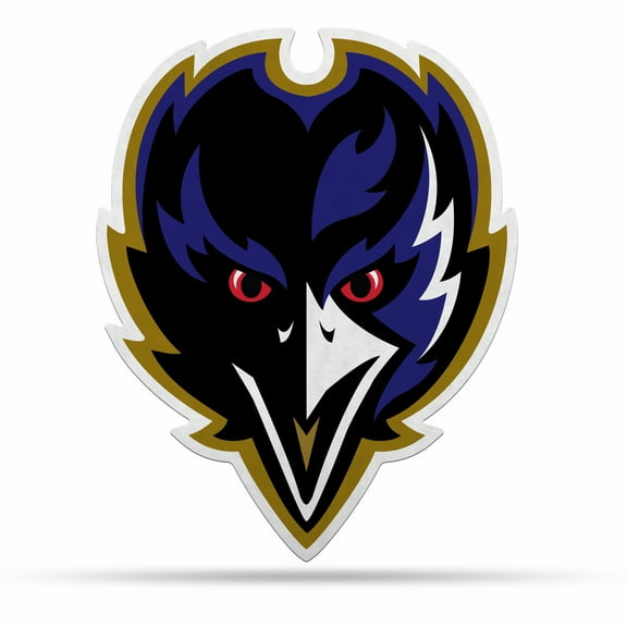 Ravens Shape Cut Primary Logo Pennant With Header Card