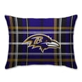 thumbnail image 1 of Baltimore Ravens Plaid Plush Sherpa Bed Pillow - Purple, 1 of 2