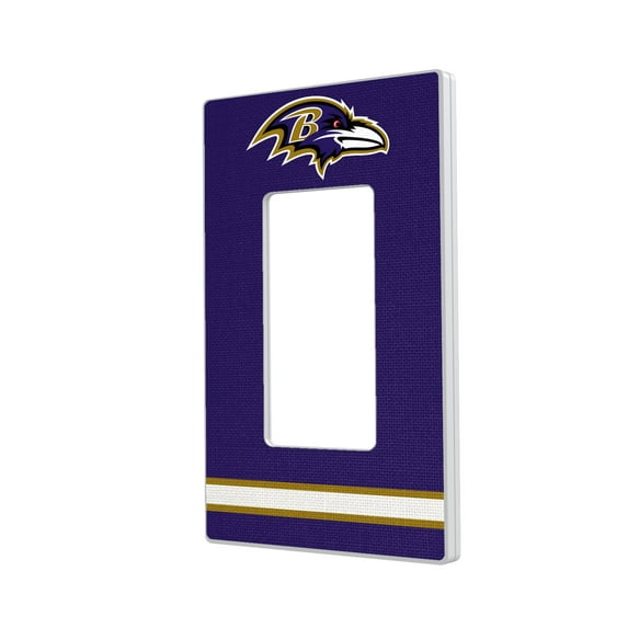 Baltimore Ravens Stripe Single Rocker Light Switch Plate