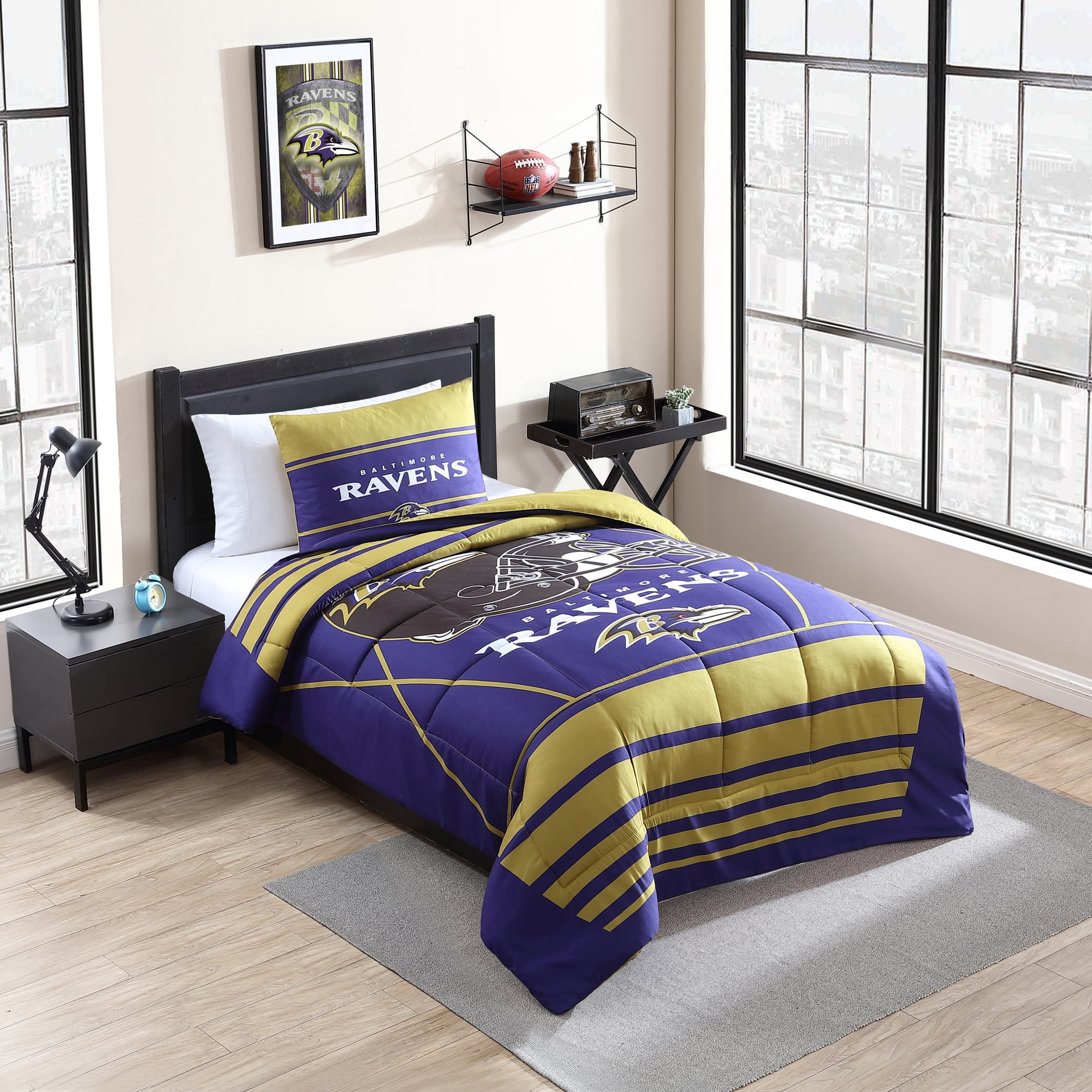 Baltimore Ravens Twin Bedding Comforter Set - Walmart.com