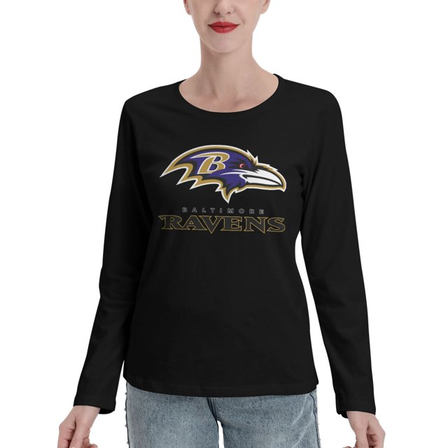 Baltimore_Ravens Women's Long Sleeve Shirts Casual Sweatshirts Crew