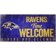 thumbnail image 1 of Baltimore Ravens 6" x 12" Fans Welcome Sign, 1 of 2