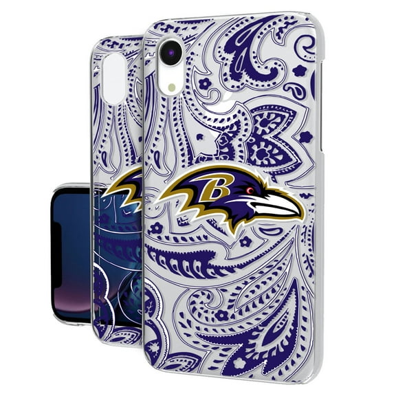 Baltimore Ravens iPhone Clear Paisley Design Case