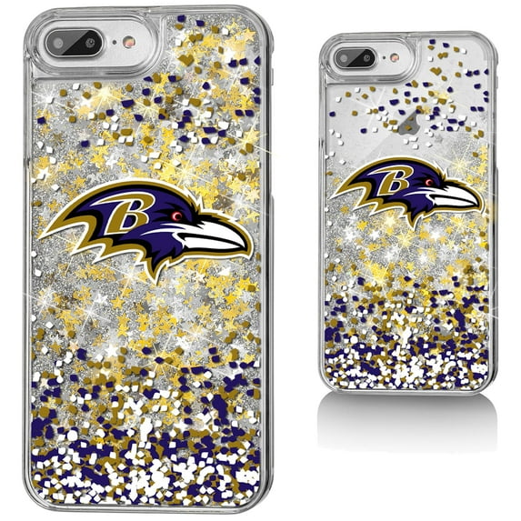 Baltimore Ravens iPhone Glitter Case with Confetti Design