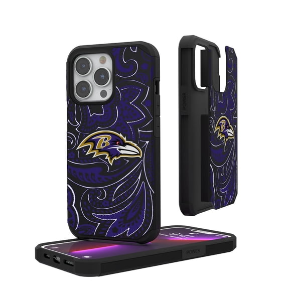 Baltimore Ravens iPhone Rugged Paisley Design Case