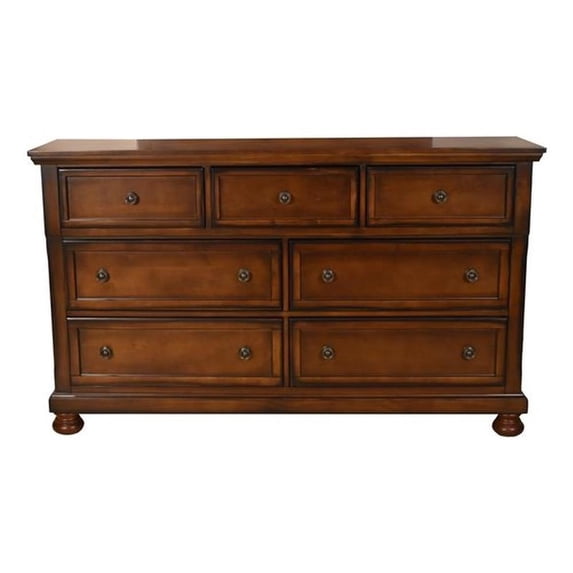 Baltimore Seven Drawers Dresser Made with Wood in Dark Walnut