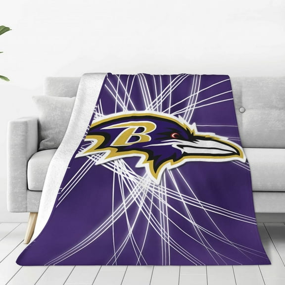 Baltimore Team Blanket Football Team Custom , Super Soft And Cozy Flannel Blanket For Bed, Sofa Or Travel,Warm Blanket Birthday And Holiday Gifts Multiple Sizes