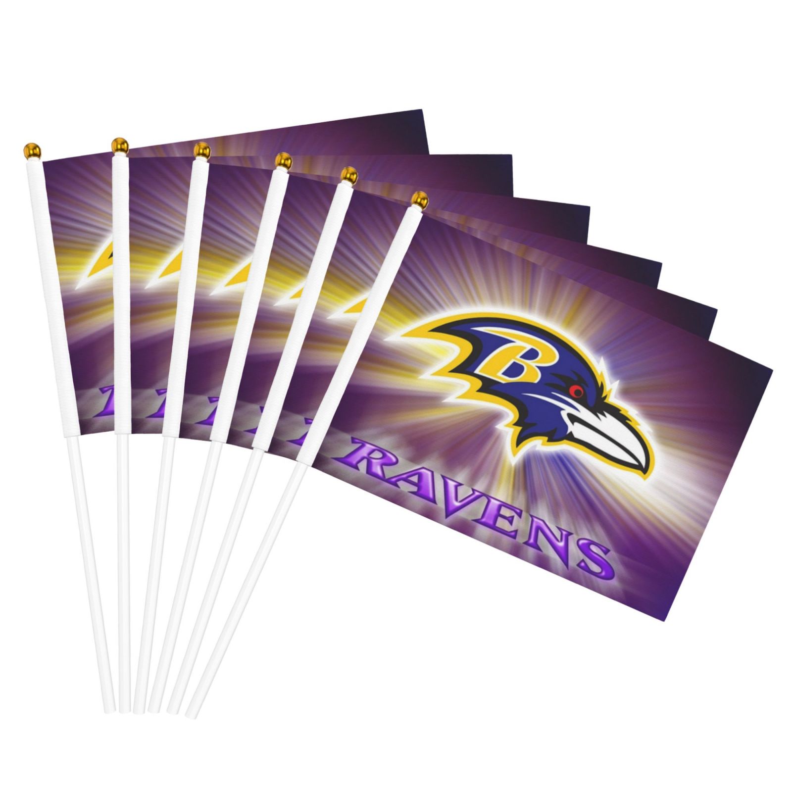 Spectator Hand Roster Fan Baltimore Team Double Sided Hand Waving Flag(Pack of 6), Spectator Hand ...